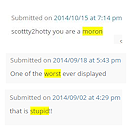 Comment Moderation Highlighter